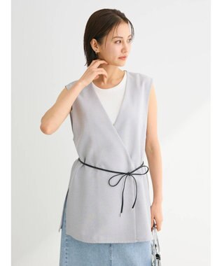 Green Parks 接触冷感　ベルト付きベスト Light Gray