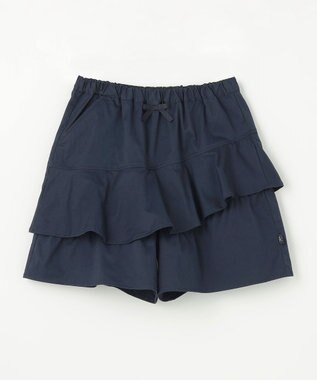 組曲 KIDS 【150-160㎝】アシンメトリーフリル キュロット ネイビー系