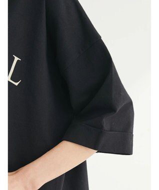 Green Parks インド綿 ＢＩＧサイズアーチロゴ半袖プルオーバー Black