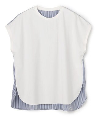 UNFILO BEAUTY FORM-T バックシャーリング Tシャツ オフ×ストライプ