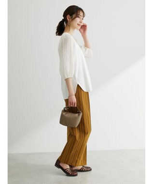 Green Parks ・ＳＵＧＡＲ　ＳＰＯＯＮ　シャーリング袖プルオーバー Off White