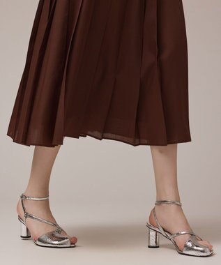 GRACE CONTINENTAL メタルホットフィットスカート ブラウン