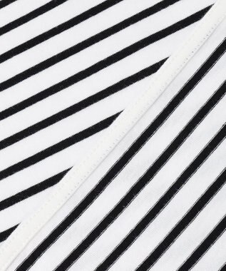 ANY モックネックプルオーバー ボーダー