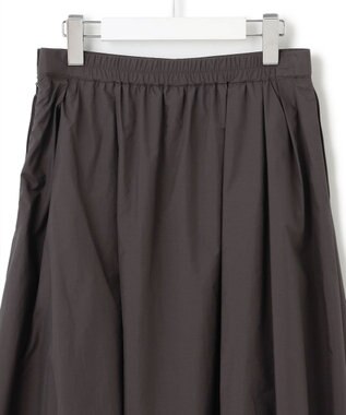 23区 S 【洗える】ナイロンコットンポプリン スカート ダークブラウン系