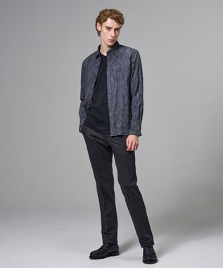 JOSEPH HOMME テックリブジャージー　Vネックカットソー ブラック系