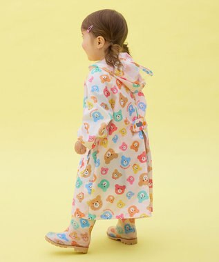 MIKI HOUSE HOT BISCUITS 【80-120cm】カラフルビーンズ 総柄レインコート マルチカラー