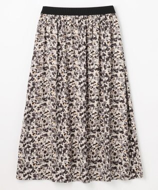 ANY 【ウエストゴム】モザイクプリントスカート エクリュベース