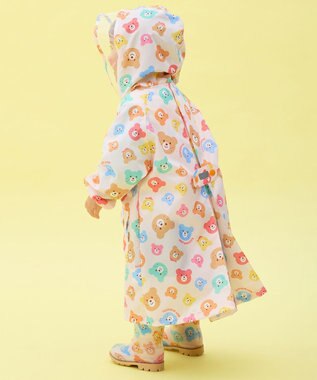 MIKI HOUSE HOT BISCUITS 【80-120cm】カラフルビーンズ 総柄レインコート マルチカラー