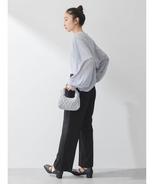 earth music&ecology リボンメッシュボレロ Light Gray