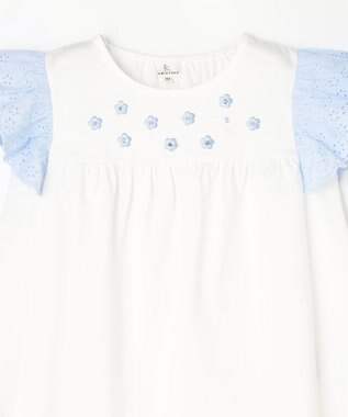 組曲 KIDS 【80-100㎝】 petit fleur エンブロイダリーチュニック オフホワイト