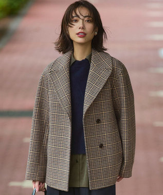 【Oggi11月号掲載】ボンディング チェックツイード ジャコット