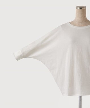 TOQUE 〈大草直子さんアドバイザー〉 【天然素材】タンギスコットン天竺ドルマンTシャツ オフ