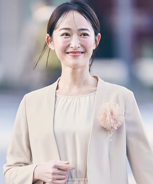 【チャーム付き】エアリーフラワー コサージュ