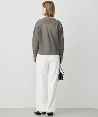 ICB L メッシュレースブルゾン スティールカーキ