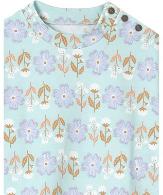 Wing パジャマ 長袖 長ズボン 綿混(本体) あったか レディース EP6014 ウイング／ワコール サックス