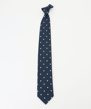 KASHIYAMA KASHIYAMAオリジナル【JAPAN MADE】ドットネクタイ ネイビー