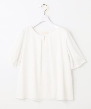 ANY SIS 【吸水速乾・UVケア・接触冷感】コンフォートジャージー ブラウス オフホワイト
