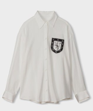 GRACE CONTINENTAL ダブルジョーゼットシャツ ホワイト