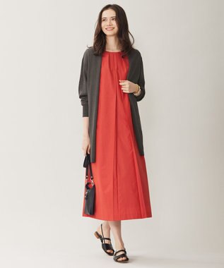 自由区 S 【洗える】ペーパーブレンドロング カーディガン スレート