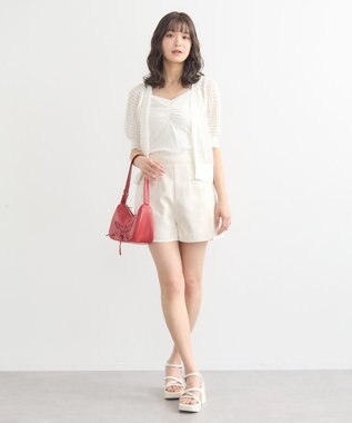 earth music&ecology ポケットデザインショートパンツ Ivory