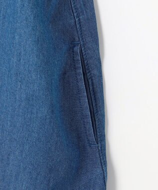 組曲 KIDS 【100㎝】 フラワーボタンデニムワンピース ネイビー