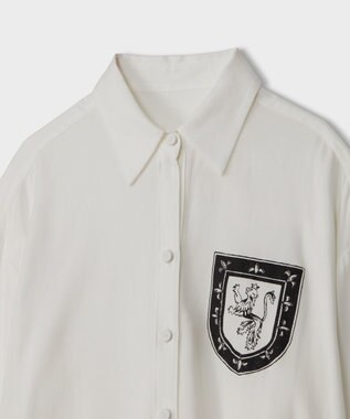 GRACE CONTINENTAL ダブルジョーゼットシャツ ホワイト