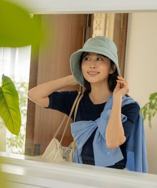 MOONBAT 【一級遮光/UVカット】UVラフィネハット（つばの広さノーマル）速乾/接触冷感/手洗いOK/サイズ調整可能/抗菌防臭加工 ミントグリーン