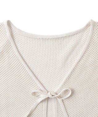 WEGO 【２点セット】半袖メッシュアンサンブルカーデ ホワイト