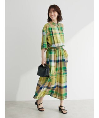 Green Parks Ｉ　襟付きワンピース Check