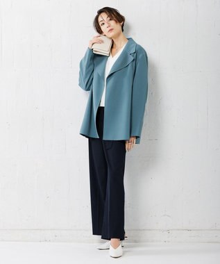 ICB 【洗える】Vi/Peブッチャー タックワイドパンツ ネイビー系