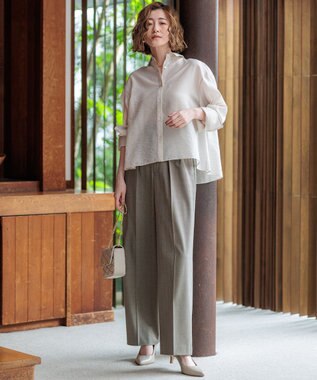 23区 【接触冷感/速乾】シアータンブラー シャツ ベージュ系