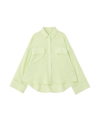earth music&ecology Ｗポケットシャツ Light Green