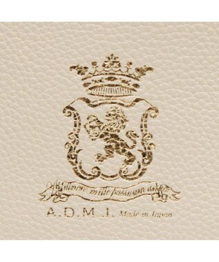 A.D.M.J. 【牛革】モーツァルト/スパニッシュレザーバイカラーWジップトートM ムーン/カラメル