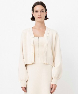 NAVE 【ReNAVE・洗える】スムースニット カーディガン ホワイト系