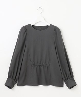 自由区 L パウダリーツィルパフスリーブ ブラウス グレー系