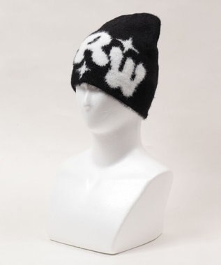 WEGO RRWロゴシャギーニットワッチ ブラック