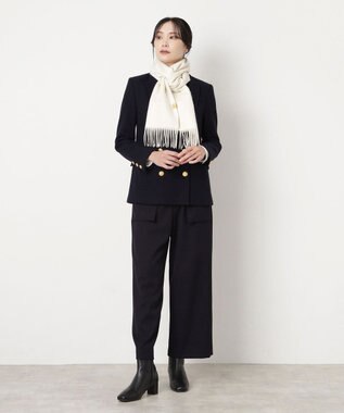 MOONBAT WEB限定【洗える】ミエル (miel) カシミヤ100％ プレーンマフラー ホワイト