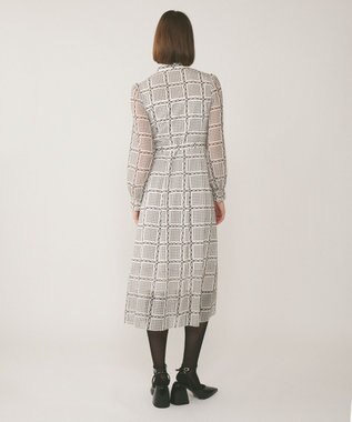 GRACE CONTINENTAL チェーンチェックプリントワンピース キナリ