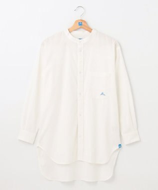 SHARE PARK LADIES 【UVカット・撥水・ストレッチ】イージーデニムノーカラーシャツ アイボリー系