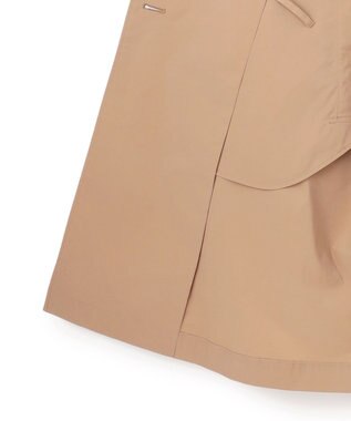 ICB 【2WAY仕様】メモリーストレッチタフタ トレンチコート アプリコットベージュ