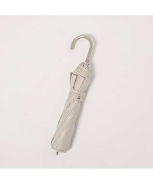 UNBILLION カシュネ cachenez / PUリムボーダートップレス2段折りたたみ傘 ベージュ