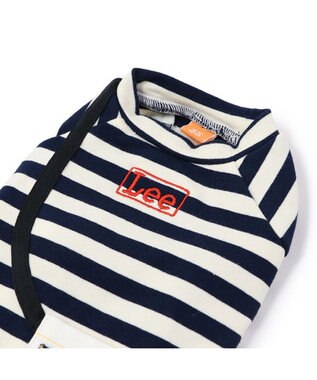 PET PARADISE  Lee ボーダー Tシャツ   デニム ポーチ風 小型犬 白~オフホワイト