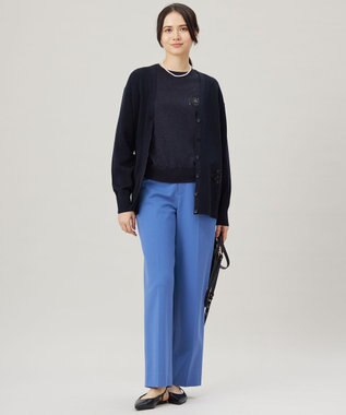 自由区 S 【カタログ掲載・洗える】エンブレムニット カーディガン ネイビー