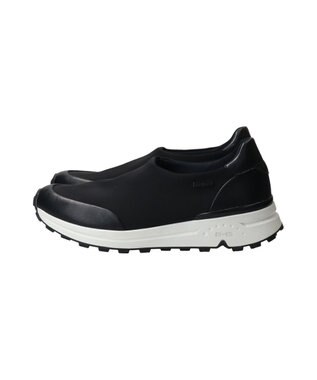 INTER-CHAUSSURES 【BUSSOLA】晴雨兼用ストレッチスリッポンスニーカー ブラックコンビ