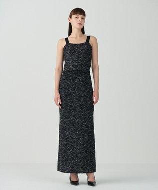 GRACE CONTINENTAL シャイニーニットキャミ ブラック