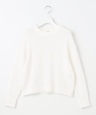 23区 L 【SLOW/一部店舗限定】リボンヤーン クルーネック ニット ホワイト系