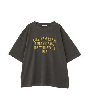 Green Parks ピグメントロゴＴシャツ Charcoal Gray