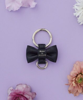 Maison de FLEUR リボンキーリング Black