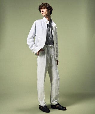 JOSEPH HOMME アクティブウールポプリン　レギュラーカラーシャツ ライトグレー系