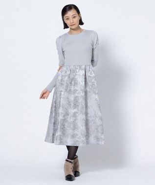 TOCCA CHOUCHOU FLOWERS ニットドレス ライトグレー系